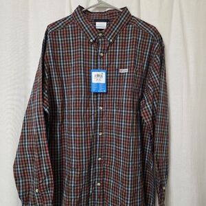 Columbia Men's Colorful Checkered Button Down Shirt